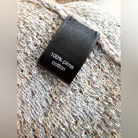 Peruvian connection pointelle knit long cardigan 100% Pima cotton lightweight - Picture 5 of 8